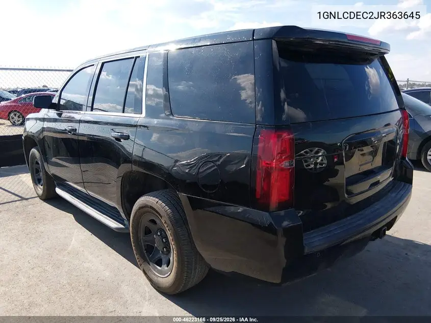 2018 CHEVROLET TAHOE VIN 1GNLCDEC2JR363645 — фото 3