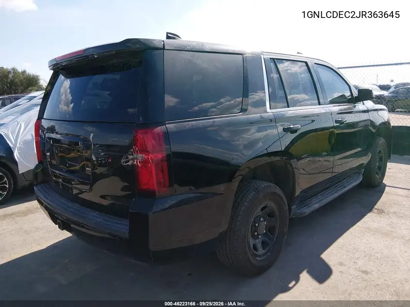 2018 CHEVROLET TAHOE VIN 1GNLCDEC2JR363645 — фото 4