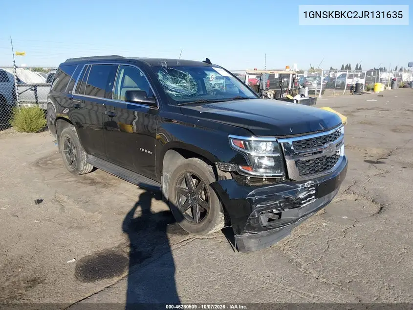 CHEVROLET TAHOE 2018, VIN 1GNSKBKC2JR131635