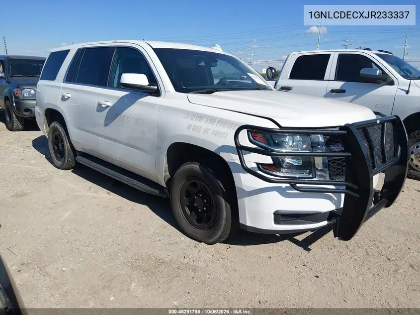 CHEVROLET TAHOE 2018, VIN 1GNLCDECXJR233337