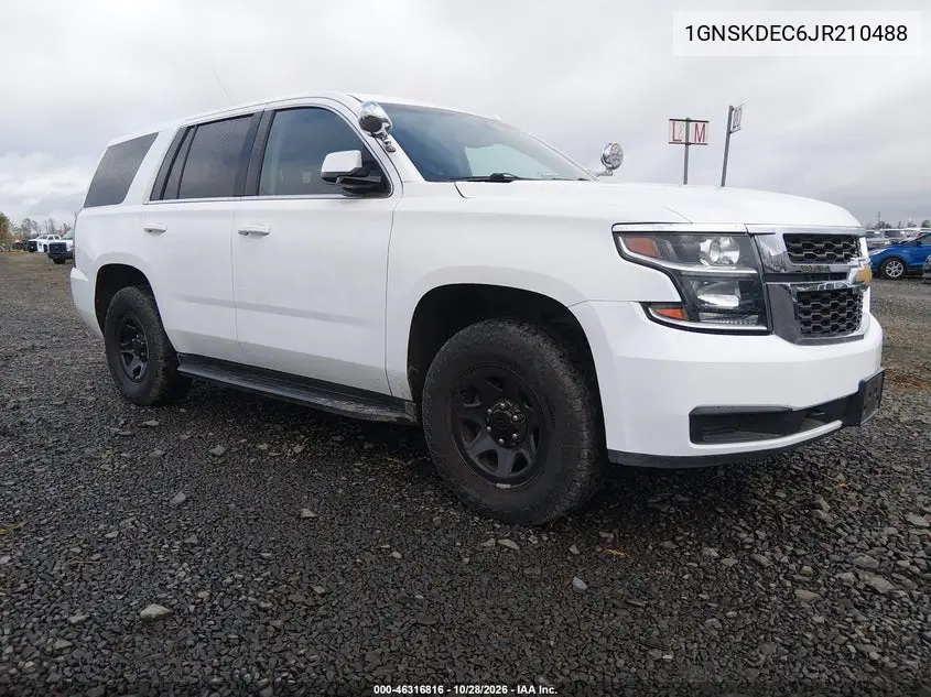 CHEVROLET TAHOE 2018, VIN 1GNSKDEC6JR210488