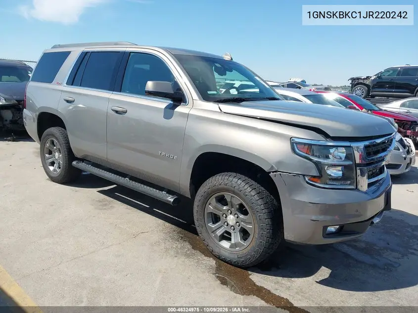 CHEVROLET TAHOE 2018, VIN 1GNSKBKC1JR220242