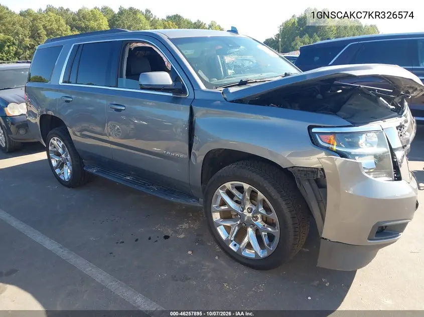 CHEVROLET TAHOE 2019, VIN 1GNSCAKC7KR326574