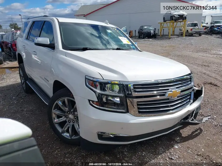 CHEVROLET TAHOE 2019, VIN 1GNSKCKC7KR112344