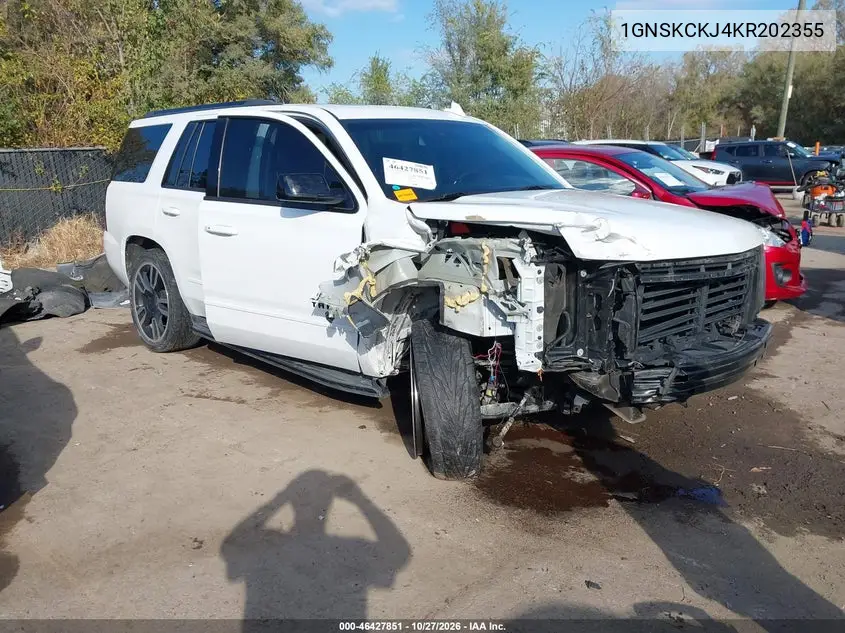 CHEVROLET TAHOE 2019, VIN 1GNSKCKJ4KR202355