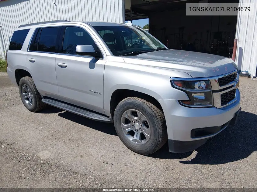 CHEVROLET TAHOE 2020, VIN 1GNSKAEC7LR104679