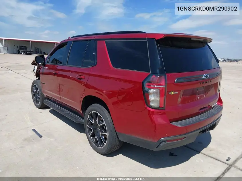 2021 CHEVROLET TAHOE VIN 1GNSCRKD0MR290902 — фото 3