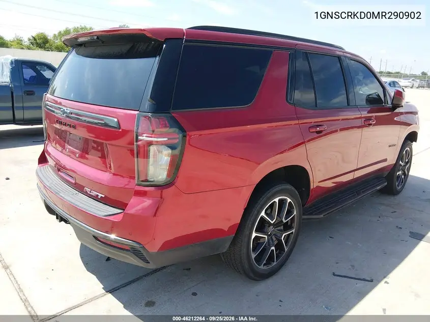 2021 CHEVROLET TAHOE VIN 1GNSCRKD0MR290902 — фото 4