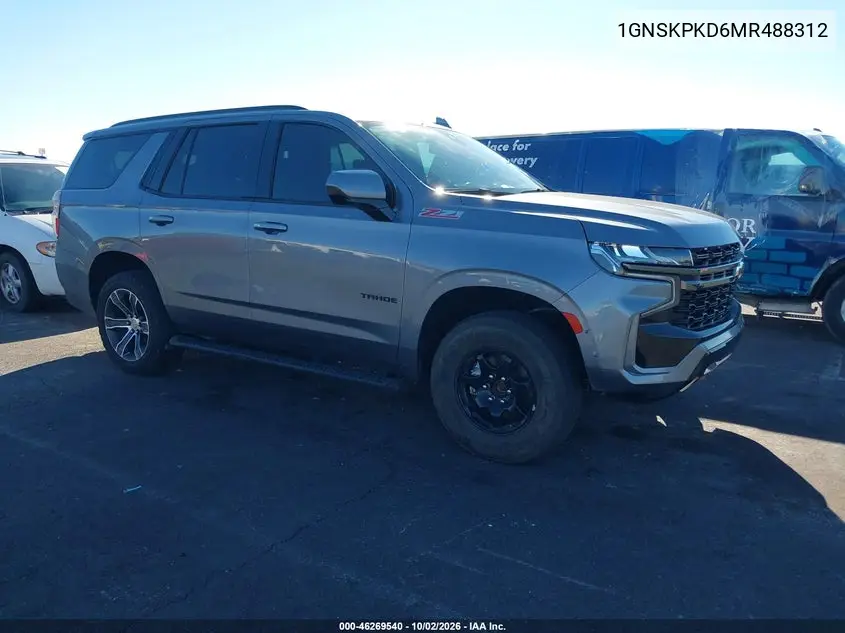 CHEVROLET TAHOE 2021, VIN 1GNSKPKD6MR488312