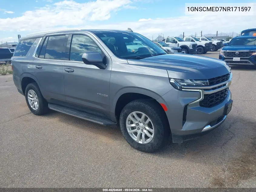 CHEVROLET TAHOE 2022, VIN 1GNSCMED7NR171597