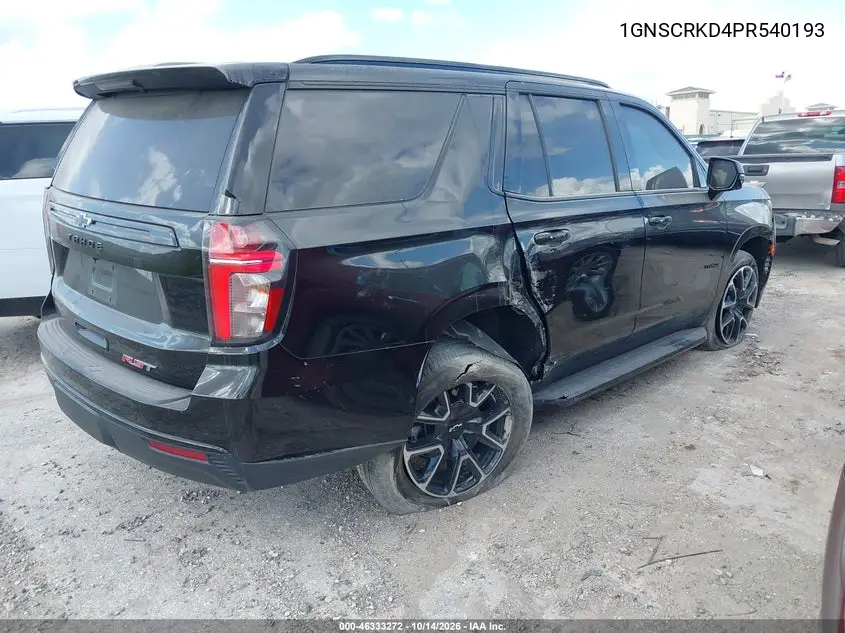 2023 CHEVROLET TAHOE VIN 1GNSCRKD4PR540193 — фото 4