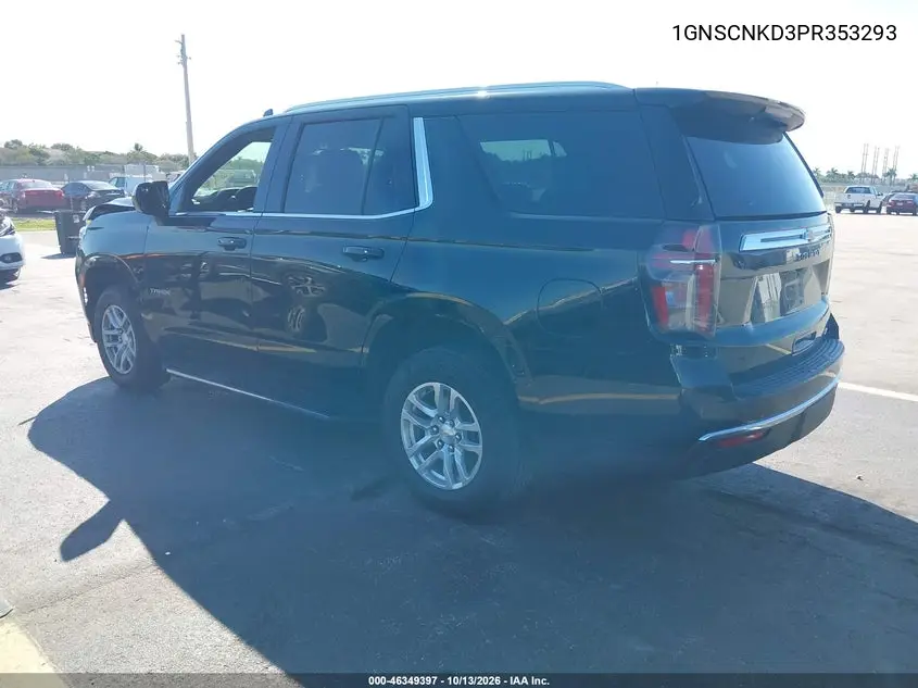2023 CHEVROLET TAHOE VIN 1GNSCNKD3PR353293 — фото 3