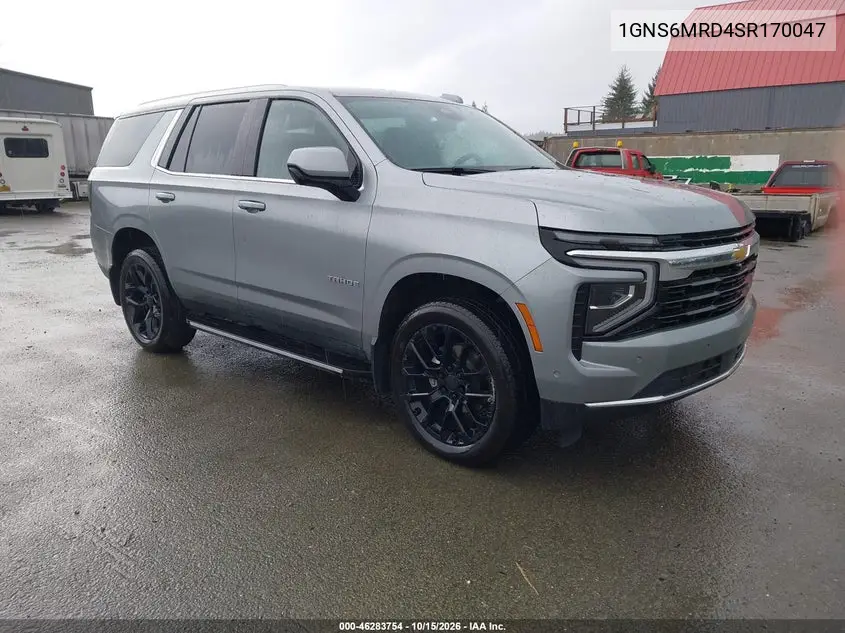 CHEVROLET TAHOE 2025, VIN 1GNS6MRD4SR170047