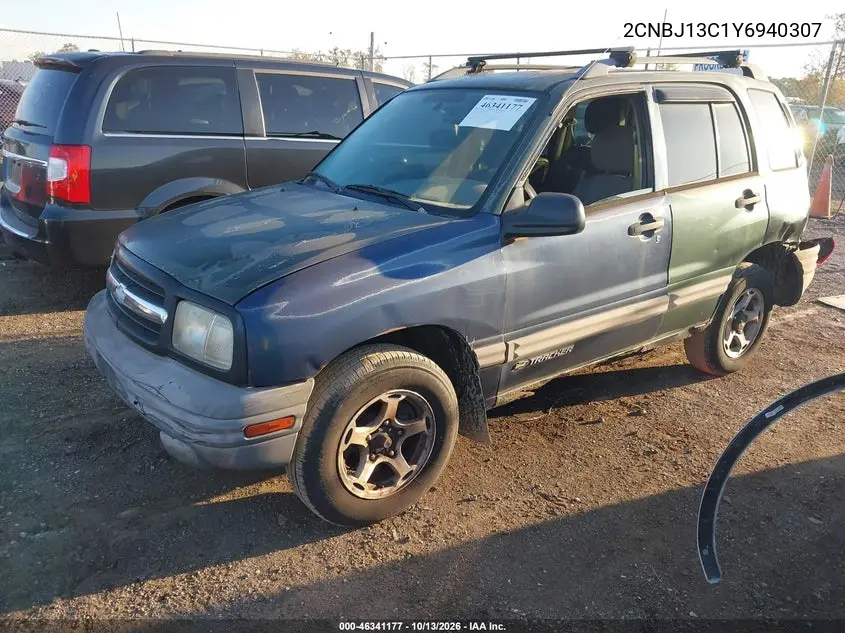 2000 CHEVROLET TRACKER VIN 2CNBJ13C1Y6940307 — фото 2