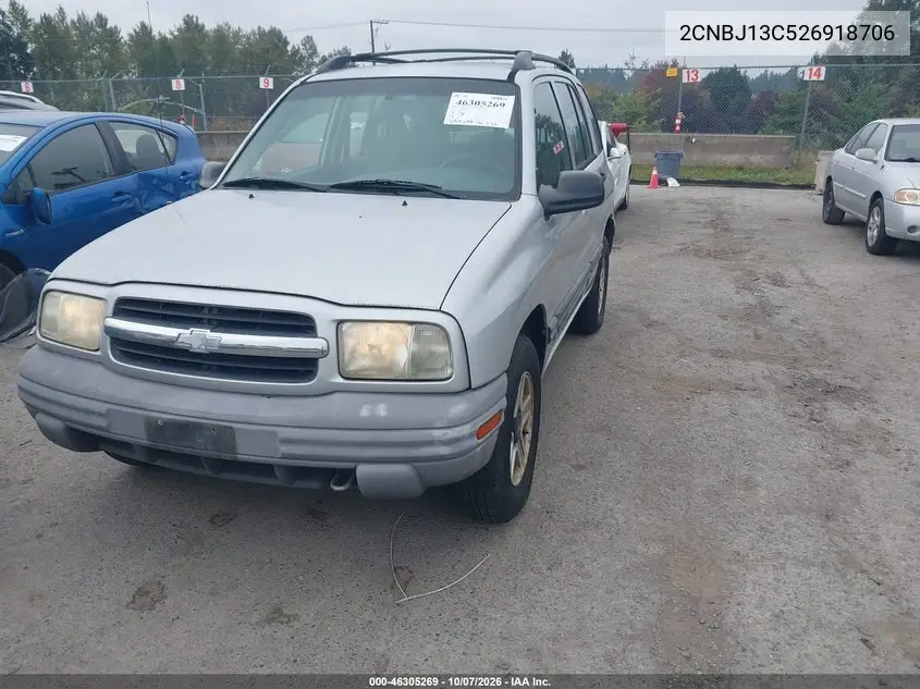 2002 CHEVROLET TRACKER VIN 2CNBJ13C526918706 — фото 2