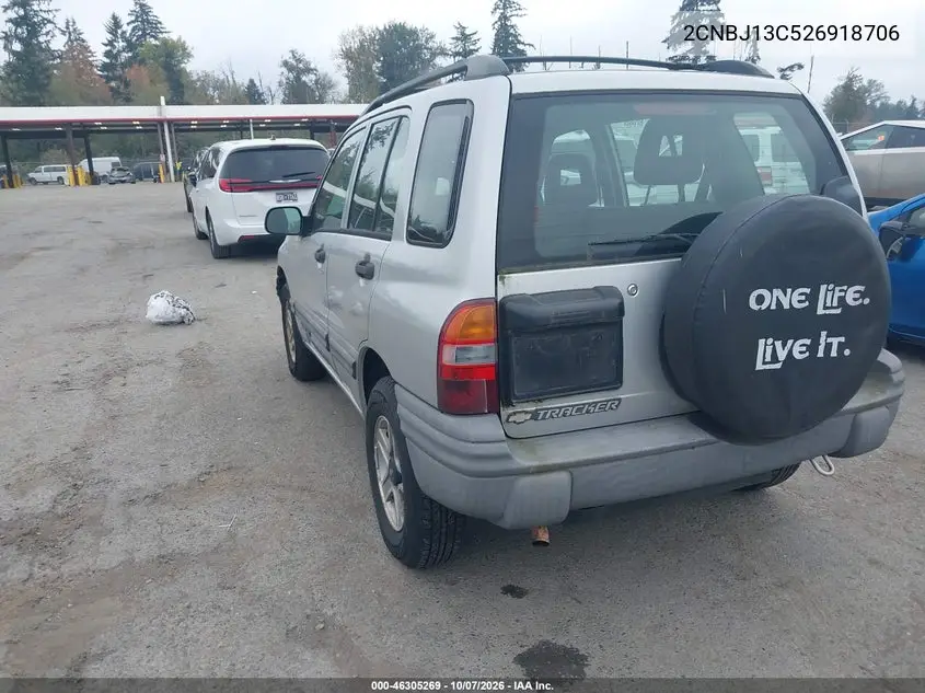 2002 CHEVROLET TRACKER VIN 2CNBJ13C526918706 — фото 3