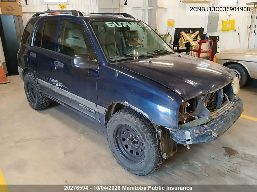 CHEVROLET TRACKER 2003, VIN 2CNBJ13C036904908