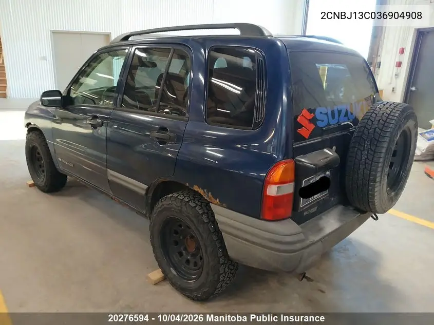 2003 CHEVROLET TRACKER VIN 2CNBJ13C036904908 — фото 3