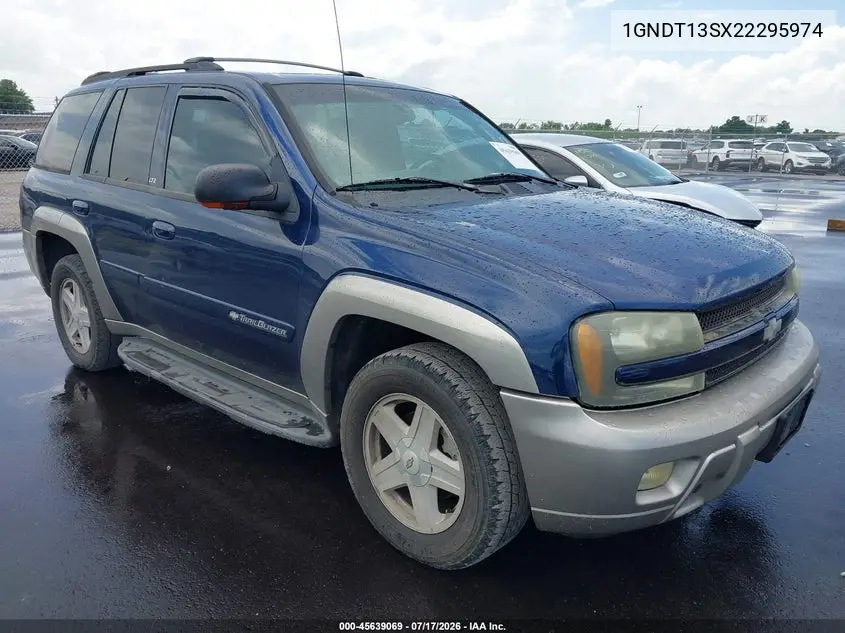 CHEVROLET TRAILBLAZER 2002, VIN 1GNDT13SX22295974