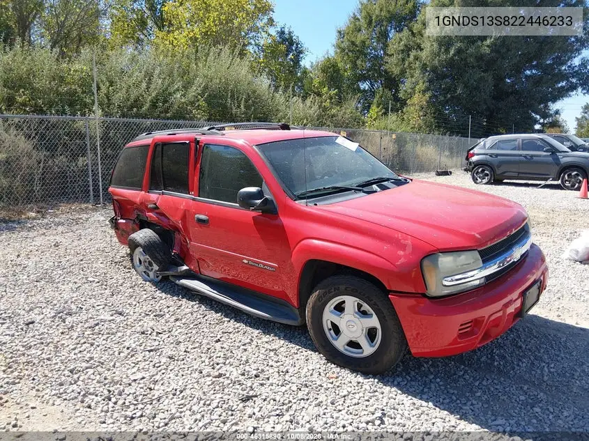 CHEVROLET TRAILBLAZER 2002, VIN 1GNDS13S822446233