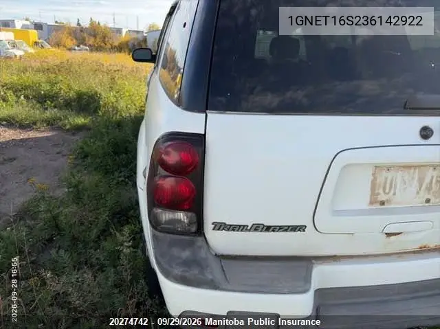 2003 CHEVROLET TRAILBLAZER VIN 1GNET16S236142922 — фото 4