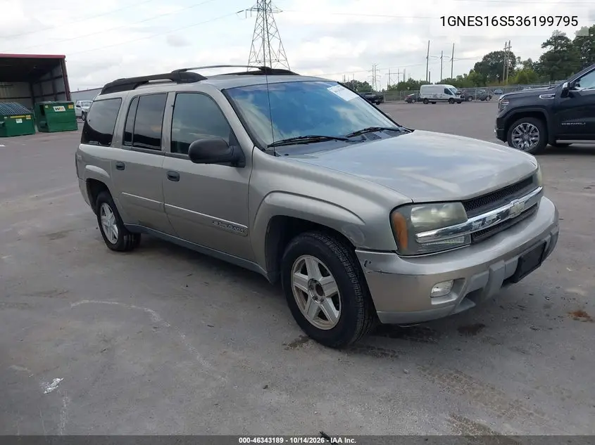 CHEVROLET TRAILBLAZER 2003, VIN 1GNES16S536199795