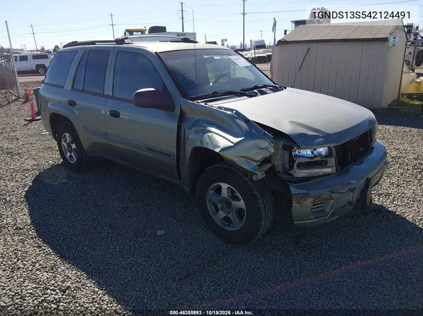 CHEVROLET TRAILBLAZER 2004, VIN 1GNDS13S542124491