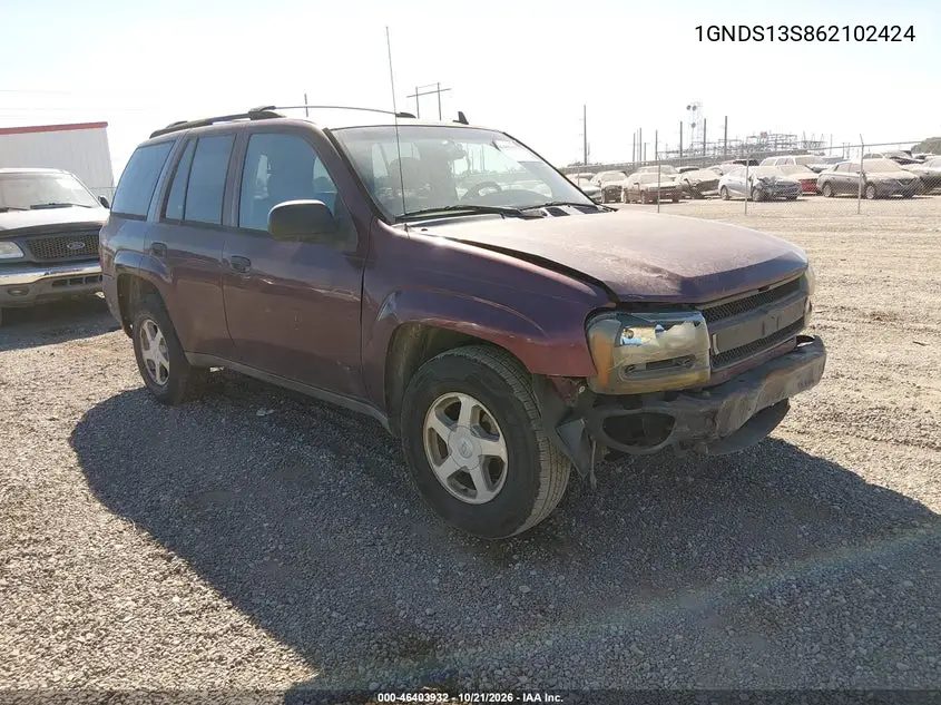CHEVROLET TRAILBLAZER 2006, VIN 1GNDS13S862102424