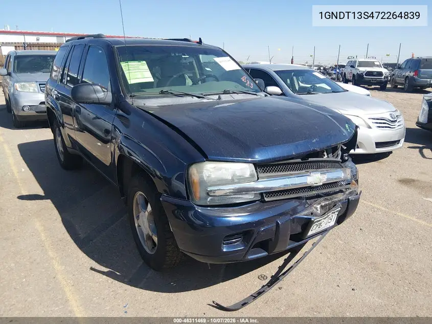 CHEVROLET TRAILBLAZER 2007, VIN 1GNDT13S472264839