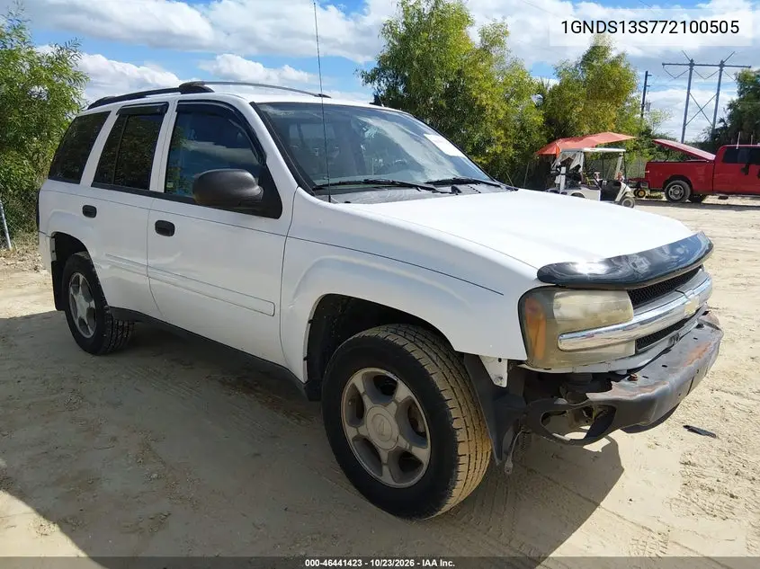 CHEVROLET TRAILBLAZER 2007, VIN 1GNDS13S772100505