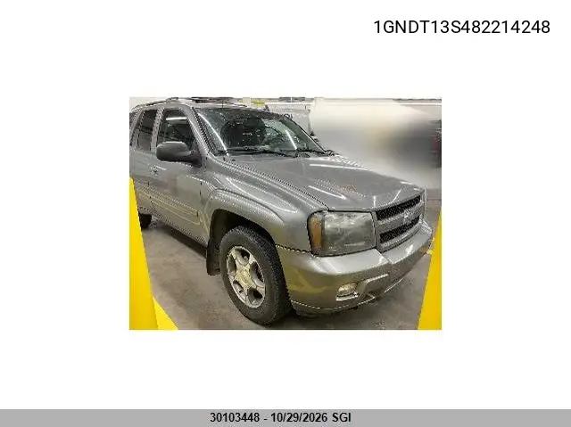 CHEVROLET TRAILBLAZER 2008, VIN 1GNDT13S482214248