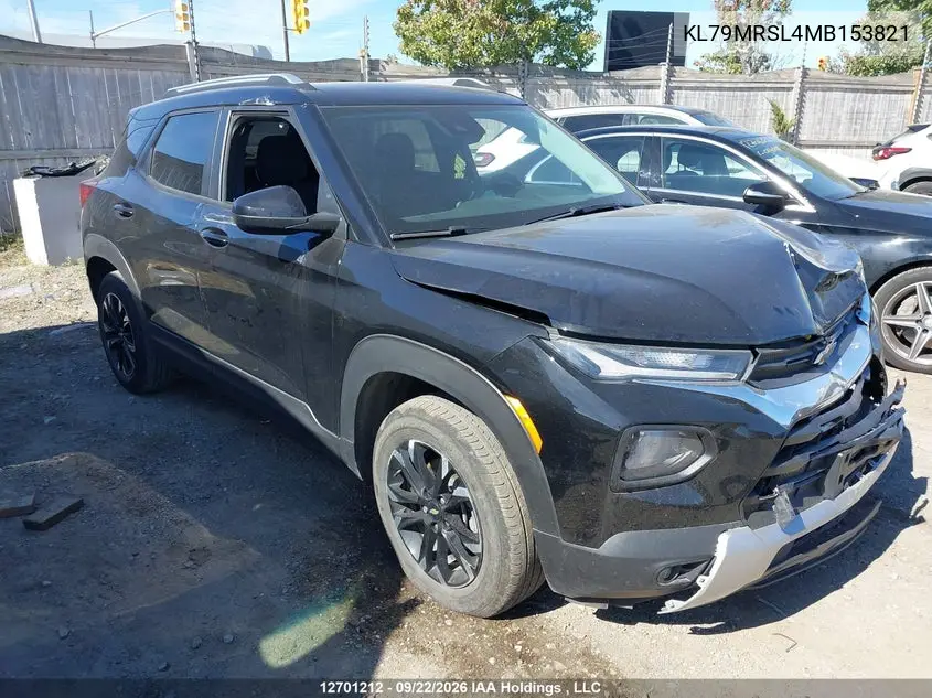 CHEVROLET TRAILBLAZER 2021, VIN KL79MRSL4MB153821