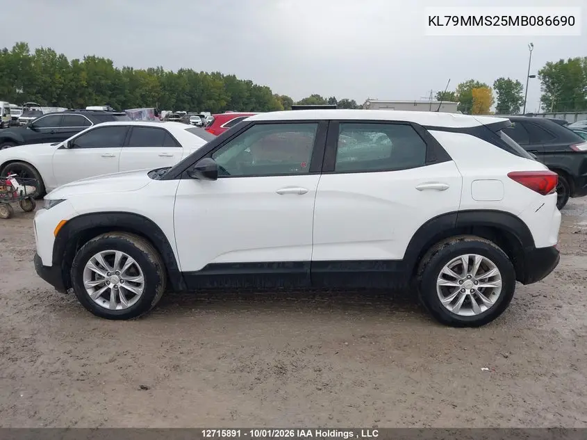 2021 CHEVROLET TRAILBLAZER VIN KL79MMS25MB086690 — фото 13
