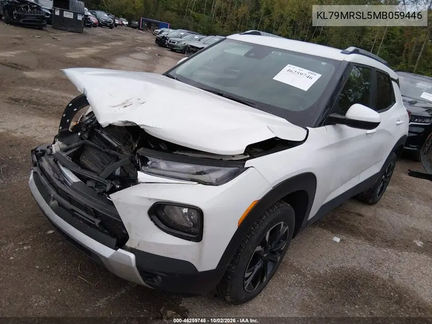 2021 CHEVROLET TRAILBLAZER VIN KL79MRSL5MB059446 — фото 2