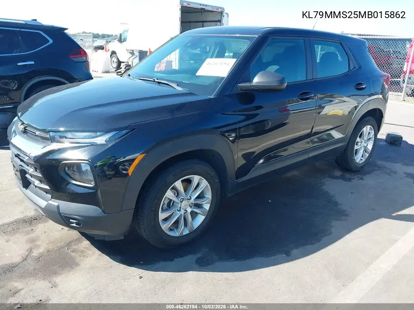 2021 CHEVROLET TRAILBLAZER VIN KL79MMS25MB015862 — фото 2