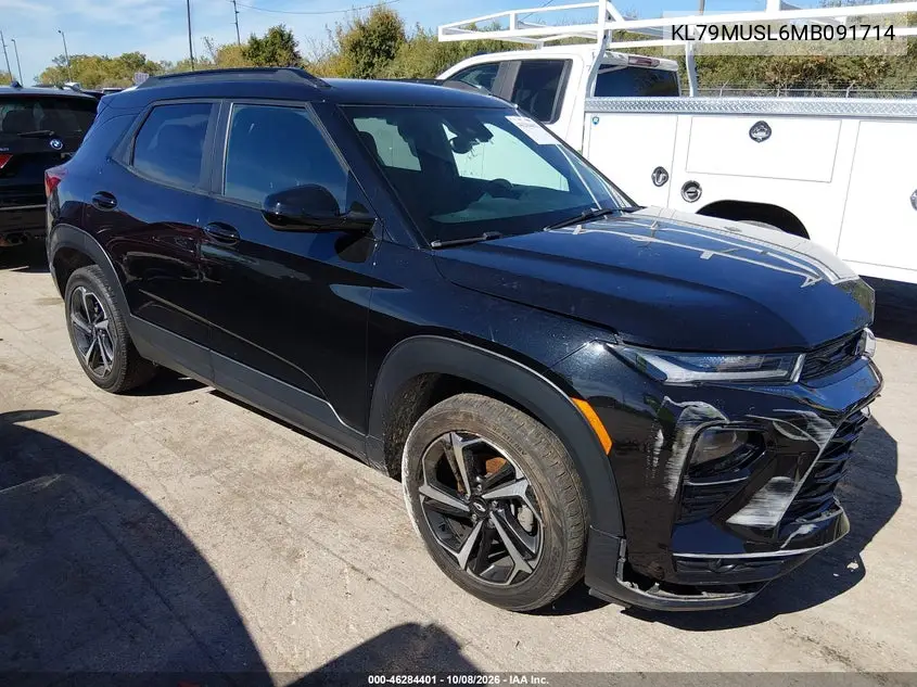 CHEVROLET TRAILBLAZER 2021, VIN KL79MUSL6MB091714