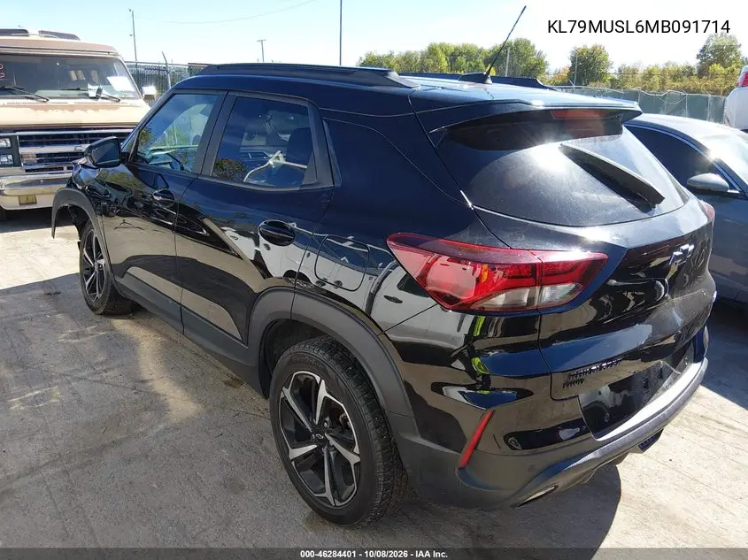 2021 CHEVROLET TRAILBLAZER VIN KL79MUSL6MB091714 — фото 3