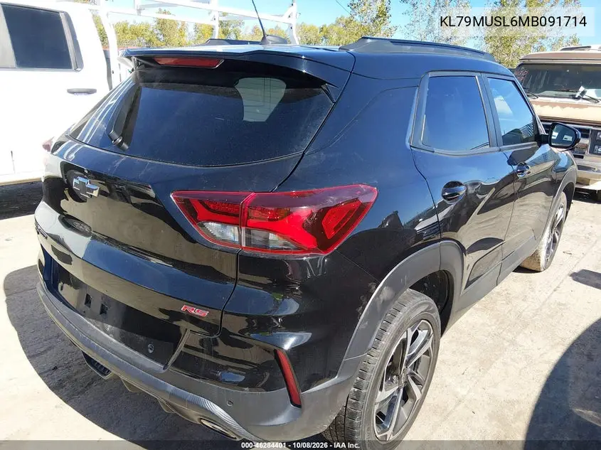 2021 CHEVROLET TRAILBLAZER VIN KL79MUSL6MB091714 — фото 4