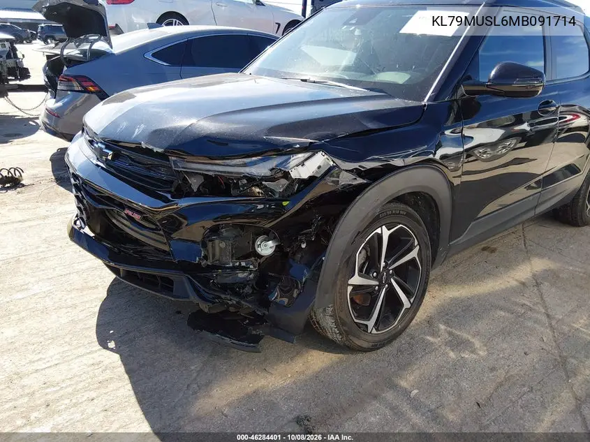 2021 CHEVROLET TRAILBLAZER VIN KL79MUSL6MB091714 — фото 6