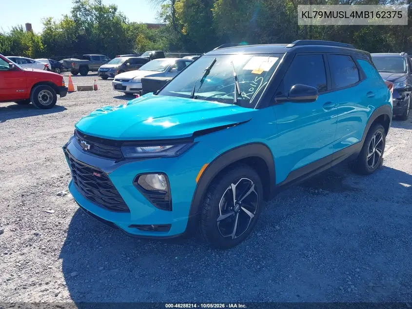 2021 CHEVROLET TRAILBLAZER VIN KL79MUSL4MB162375 — фото 2