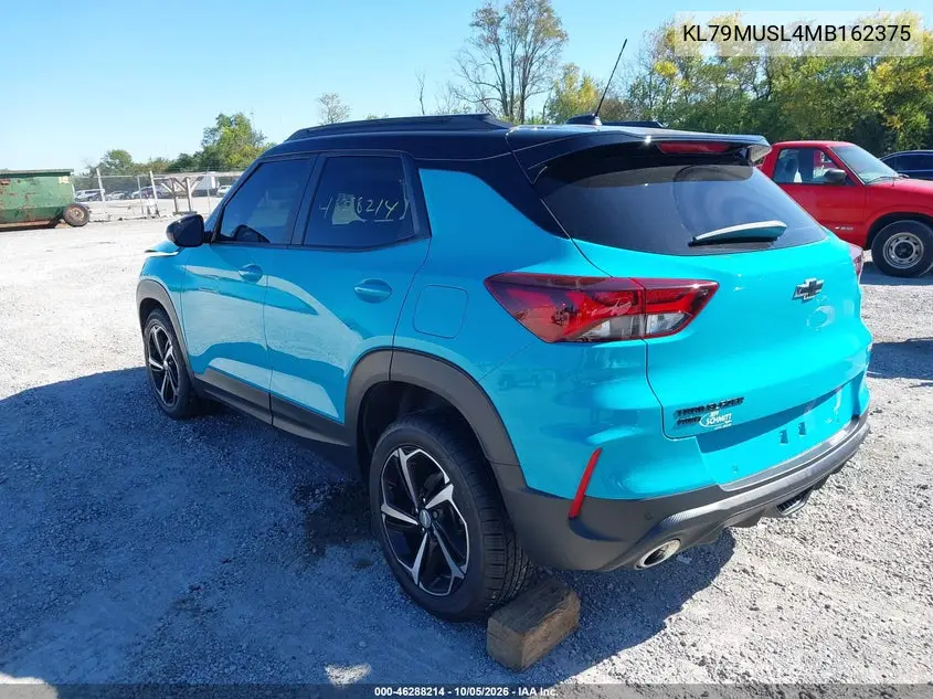 2021 CHEVROLET TRAILBLAZER VIN KL79MUSL4MB162375 — фото 3