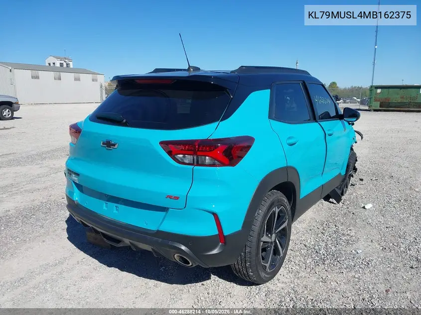 2021 CHEVROLET TRAILBLAZER VIN KL79MUSL4MB162375 — фото 4