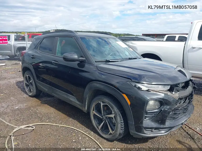 CHEVROLET TRAILBLAZER 2021, VIN KL79MTSL1MB057058