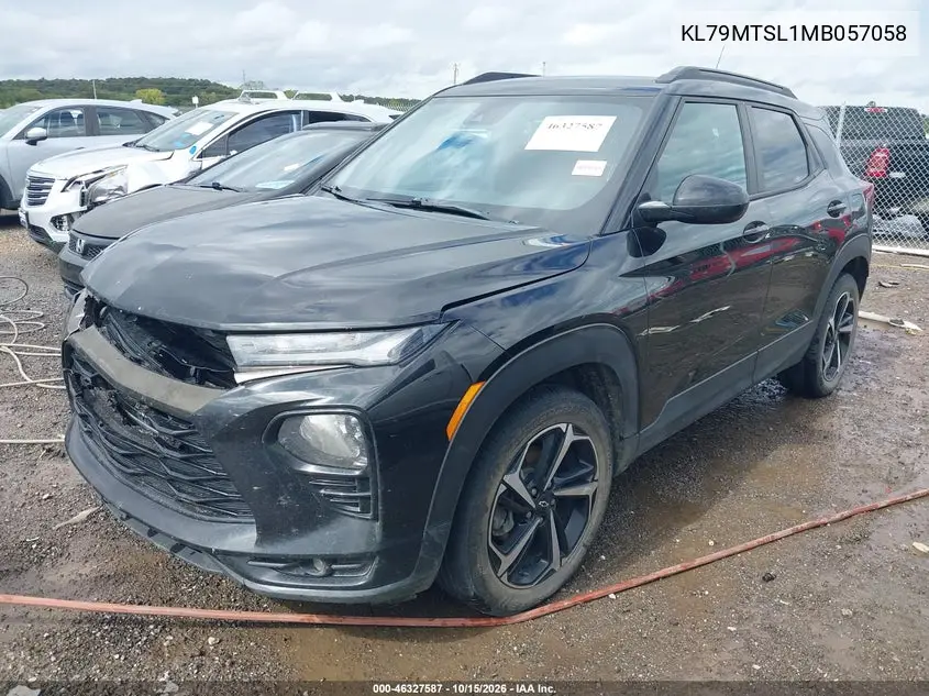 2021 CHEVROLET TRAILBLAZER VIN KL79MTSL1MB057058 — фото 2