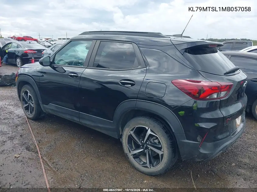 2021 CHEVROLET TRAILBLAZER VIN KL79MTSL1MB057058 — фото 3