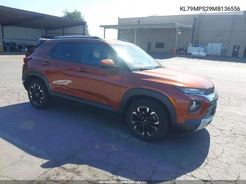 CHEVROLET TRAILBLAZER 2021, VIN KL79MPS29MB136556