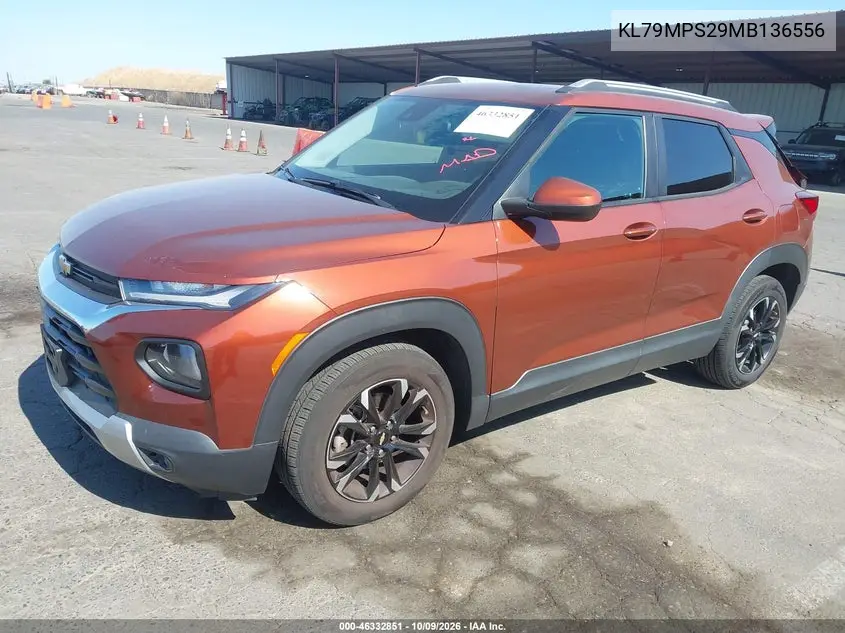 2021 CHEVROLET TRAILBLAZER VIN KL79MPS29MB136556 — фото 2