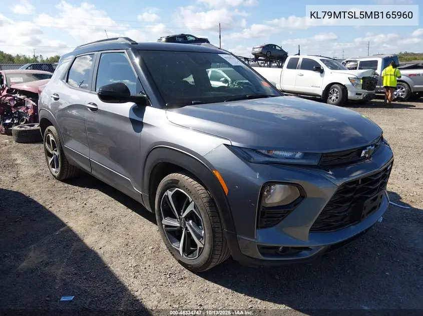 CHEVROLET TRAILBLAZER 2021, VIN KL79MTSL5MB165960