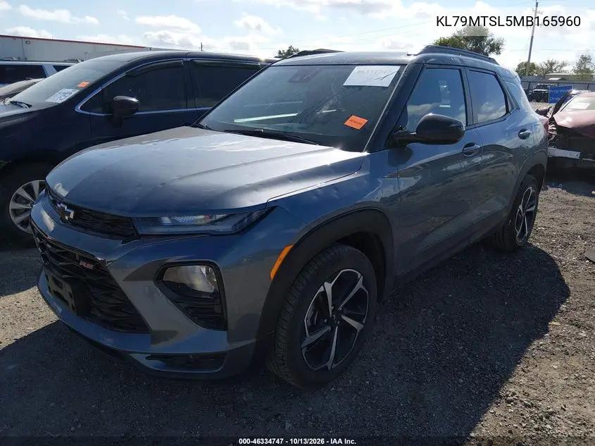 2021 CHEVROLET TRAILBLAZER VIN KL79MTSL5MB165960 — фото 2