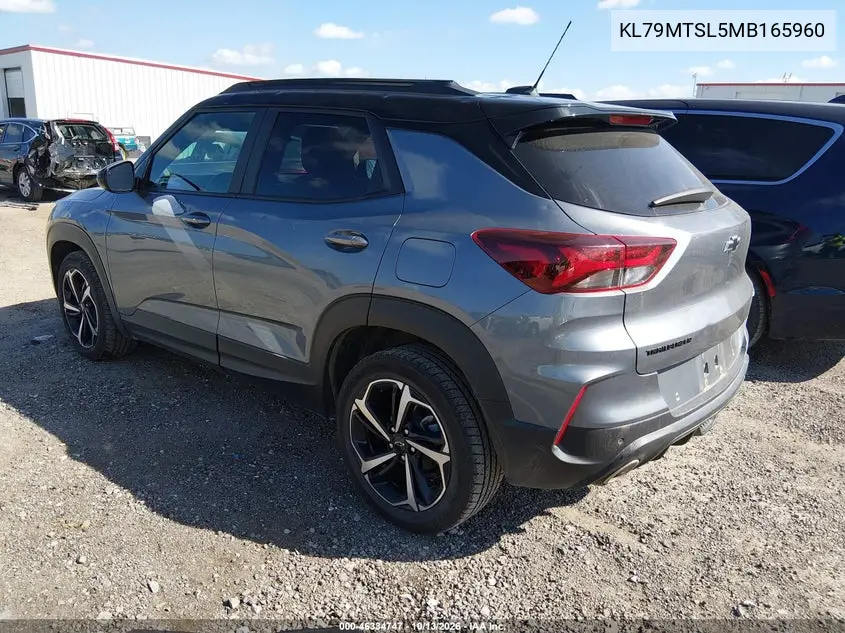 2021 CHEVROLET TRAILBLAZER VIN KL79MTSL5MB165960 — фото 3